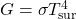 G=\sigma T_{\text {sur }}^4
